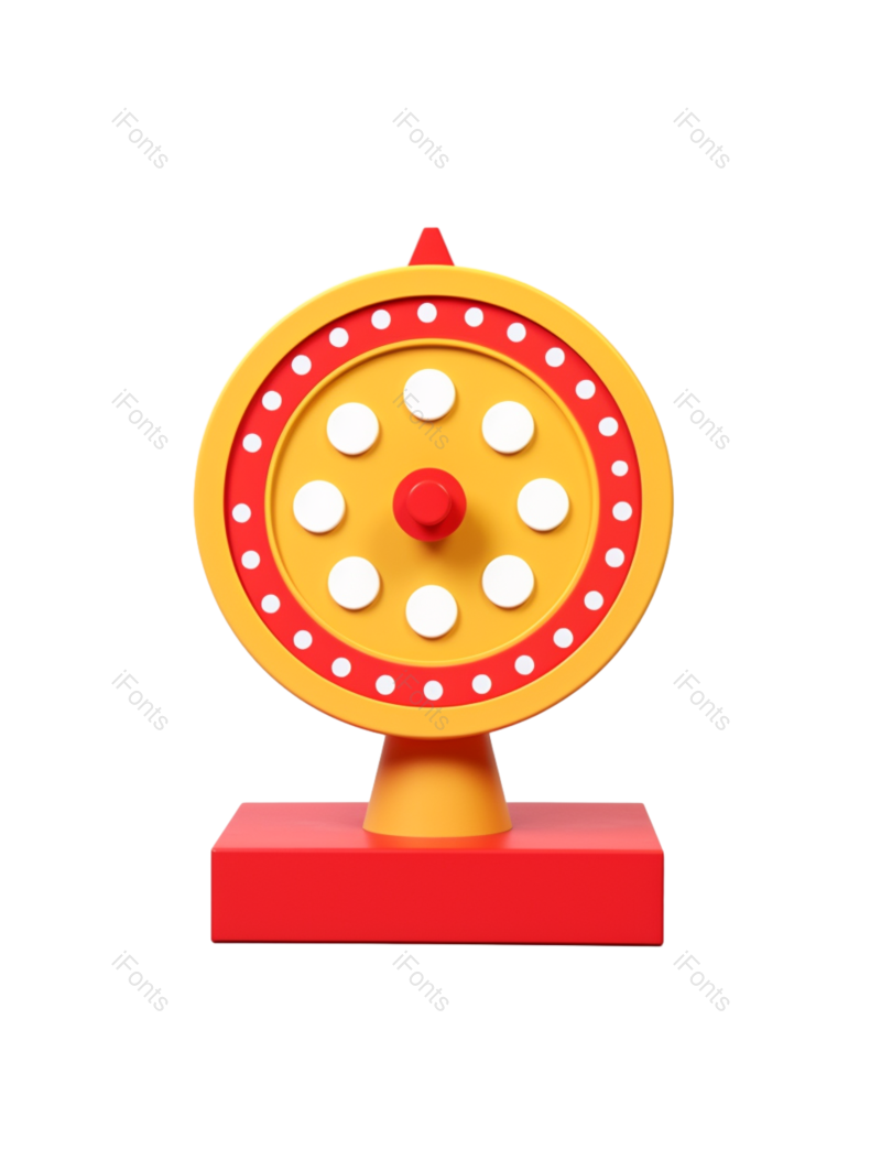 立体图片,抽奖元素,3DPNG,灰色背景免抠素材